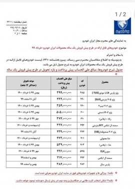 پیش‌فروش سه محصول جدید سایپا برای نخستین‌بار/ ۱۲ مدل محصول ایران خودرو پیش فروش می شود